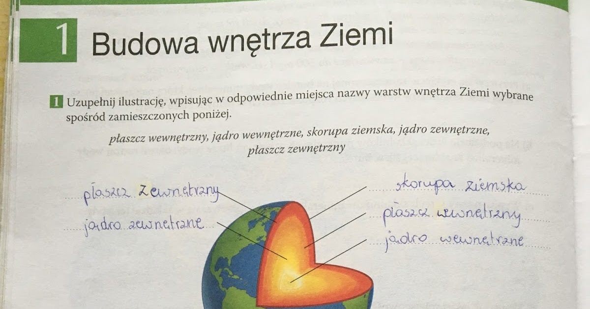 Wnętrze Ziemi Sprawdzian Odpowiedzi Planeta Nowa rozwiazaniacwiczen.blogspot.com
