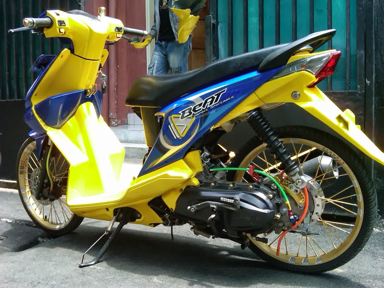 Foto-Foto Modifikasi Honda Beat Jari-Jari Terkeren 2017