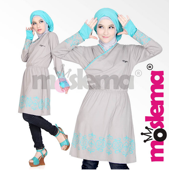 Model Baju  Muslim Wanita  Bahan Kaos Terbaru 2019