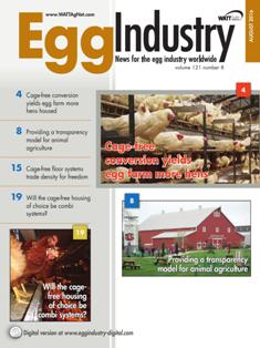 Egg Industry. News for the egg industry worldwide - August 2016 | TRUE PDF | Mensile | Professionisti | Tecnologia | Distribuzione | Uova
Egg Industry is regarded as the standard for information on current issues, trends, production practices, processing, personalities and emerging technology.
Egg Industry is a pivotal source of news, data and information for decision-makers in the buying centers of companies producing eggs and further-processed products.