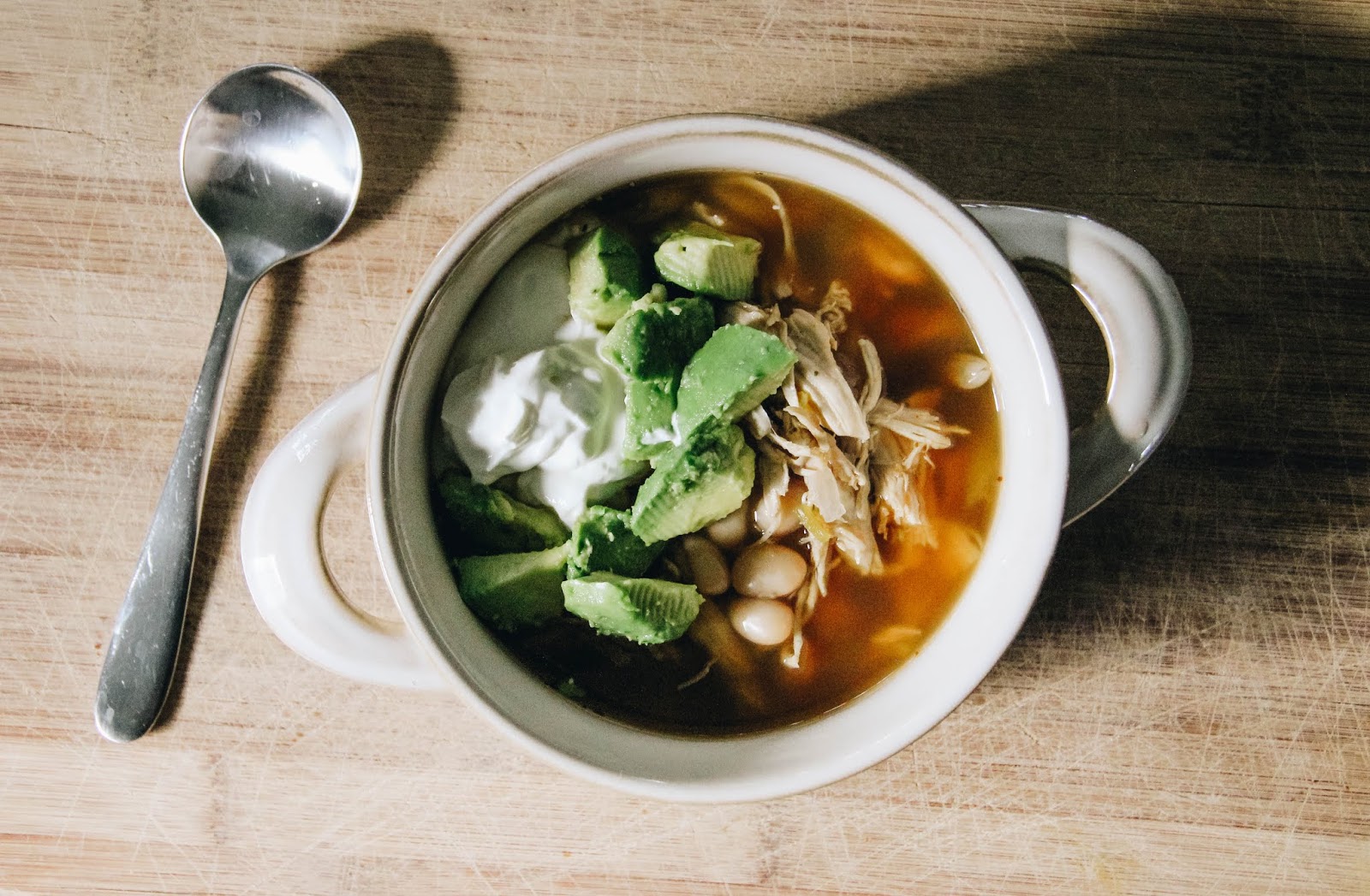 BrothBased White Chicken Chili Home On Oak