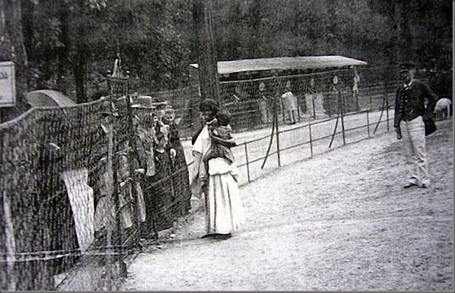 Human zoos existed 16 Depressing Photos That Will Destroy Your Faith In Humanity - A “Negro Village” in Germany displaying a mother and her child.