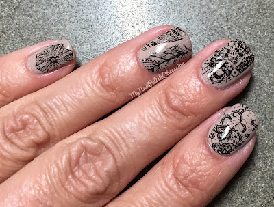 Lady Queen Crown Dappled Floral Pattern Manicure Template Lace Series BC3 Lady Queen Crown Dappled Floral Pattern Manicure Template Lace Series BC3