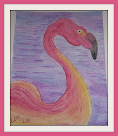 Colored Pencil Drawings Flamingo 