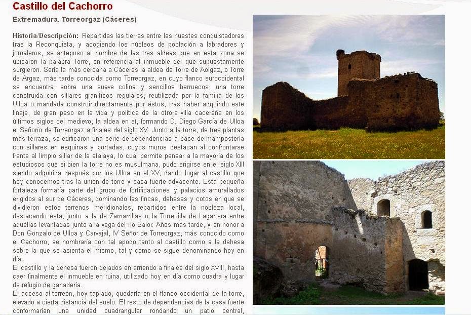 Lista Roja del Patrimonio: Castillo del Cachorro (Torreorgaz)