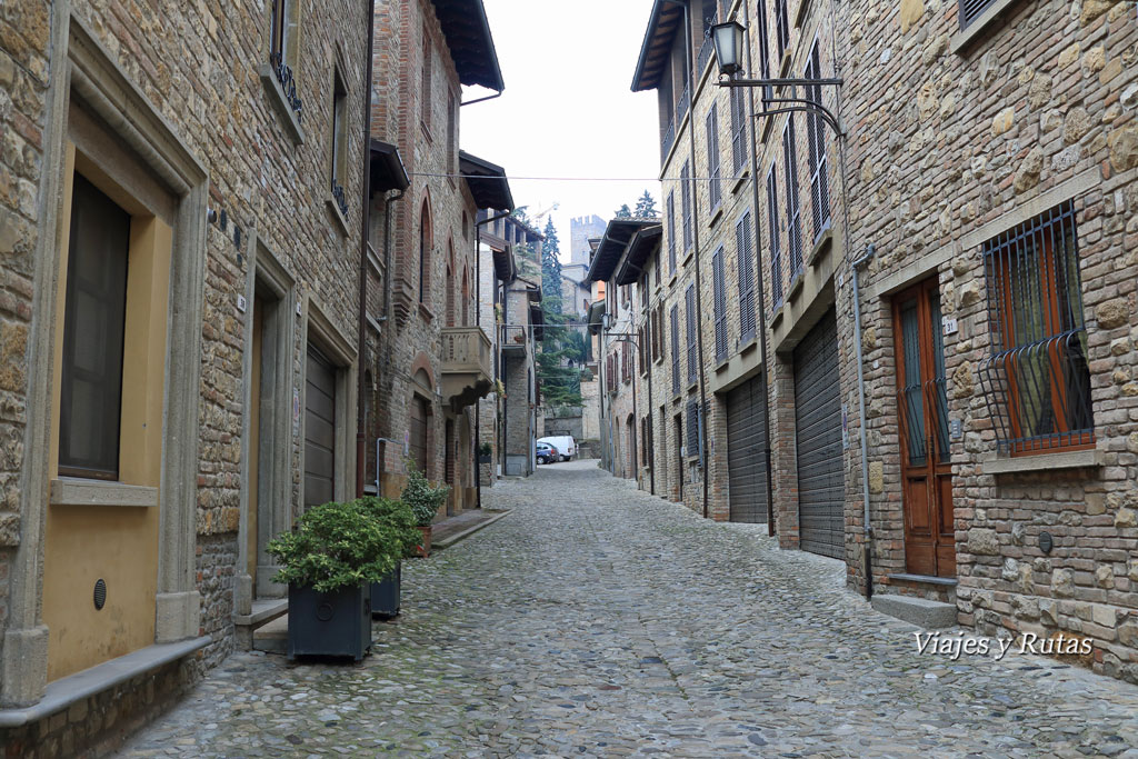 Calles de Castell'Arquato, Piacenza, Italia