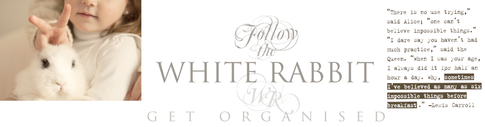 WHITE RABBIT get organized