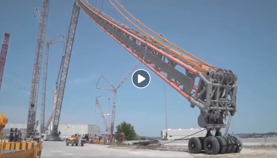 Industrial History Cranes with a Luffer Jib