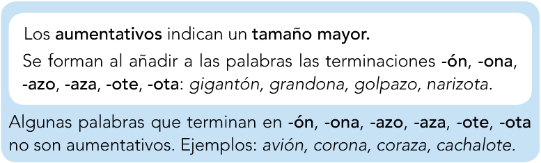 Las TIC en Primaria: DIMINUTIVOS Y AUMENTATIVOS