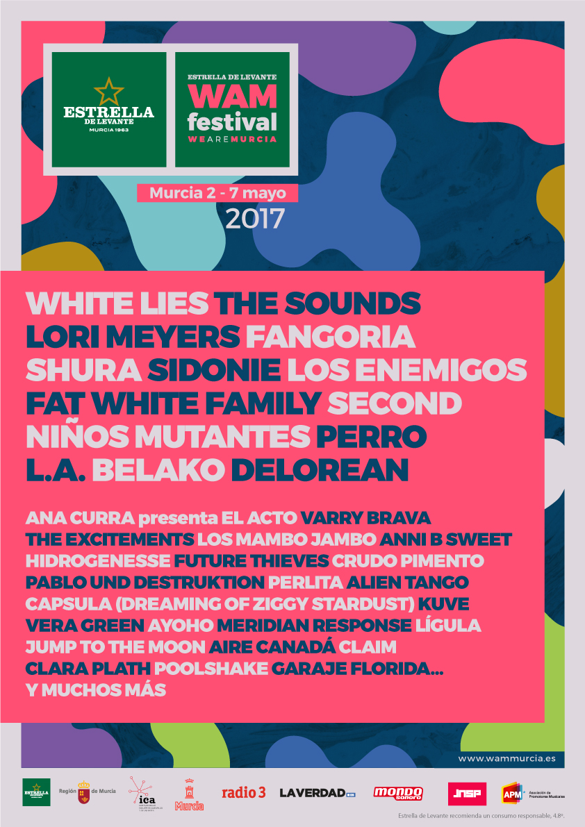 Primeras confirmaciones WAM Festival Estrella de Levante Murcia del 2