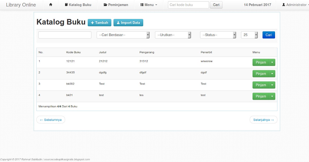 (Source Code) Aplikasi Perpustakaan dengan PHP & MySQL (Source Code) Aplikasi Perpustakaan dengan PHP & MySQL