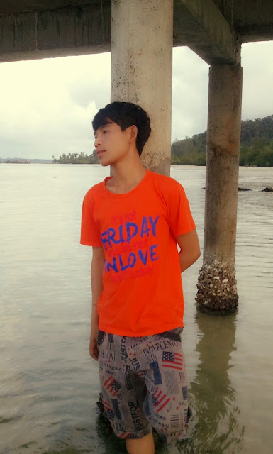 khmer boy at lake