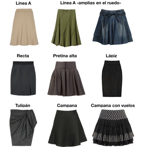 Help Fashion TIPOS DE FALDAS