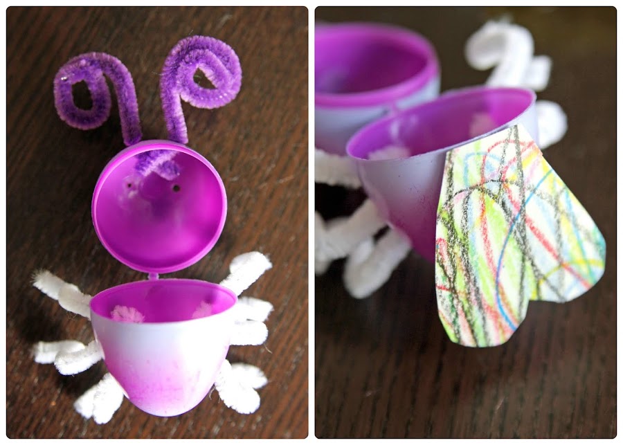 manualidad paso a paso para niños luciérnagas de plástico con luces lez diy