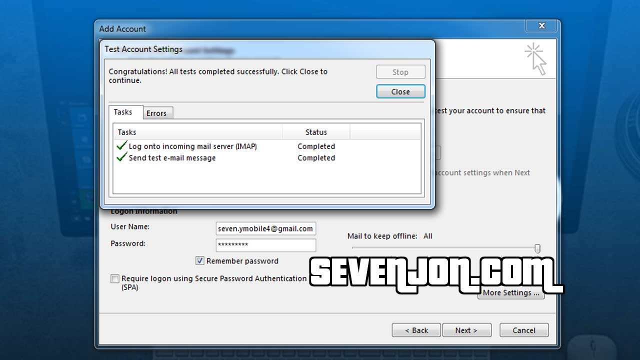 Setting Microsoft Office Outlook Step 21