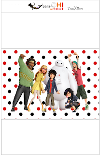 Big Hero 6: Etiquetas Candy Bar para Imprimir Gratis. Etiquetas de Big Hero 6 para imprimir gratis.