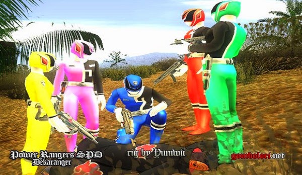 Skin Pack Power Ranger Spd | GTAind - Mod GTA Indonesia