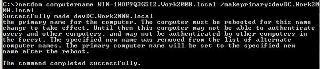 Rename Or Change A Domain Controller Name