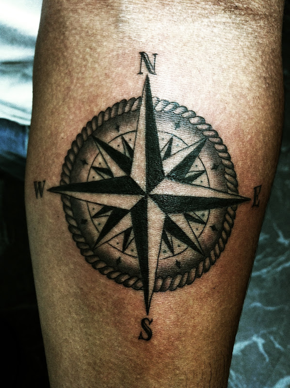 compass tattoo title=