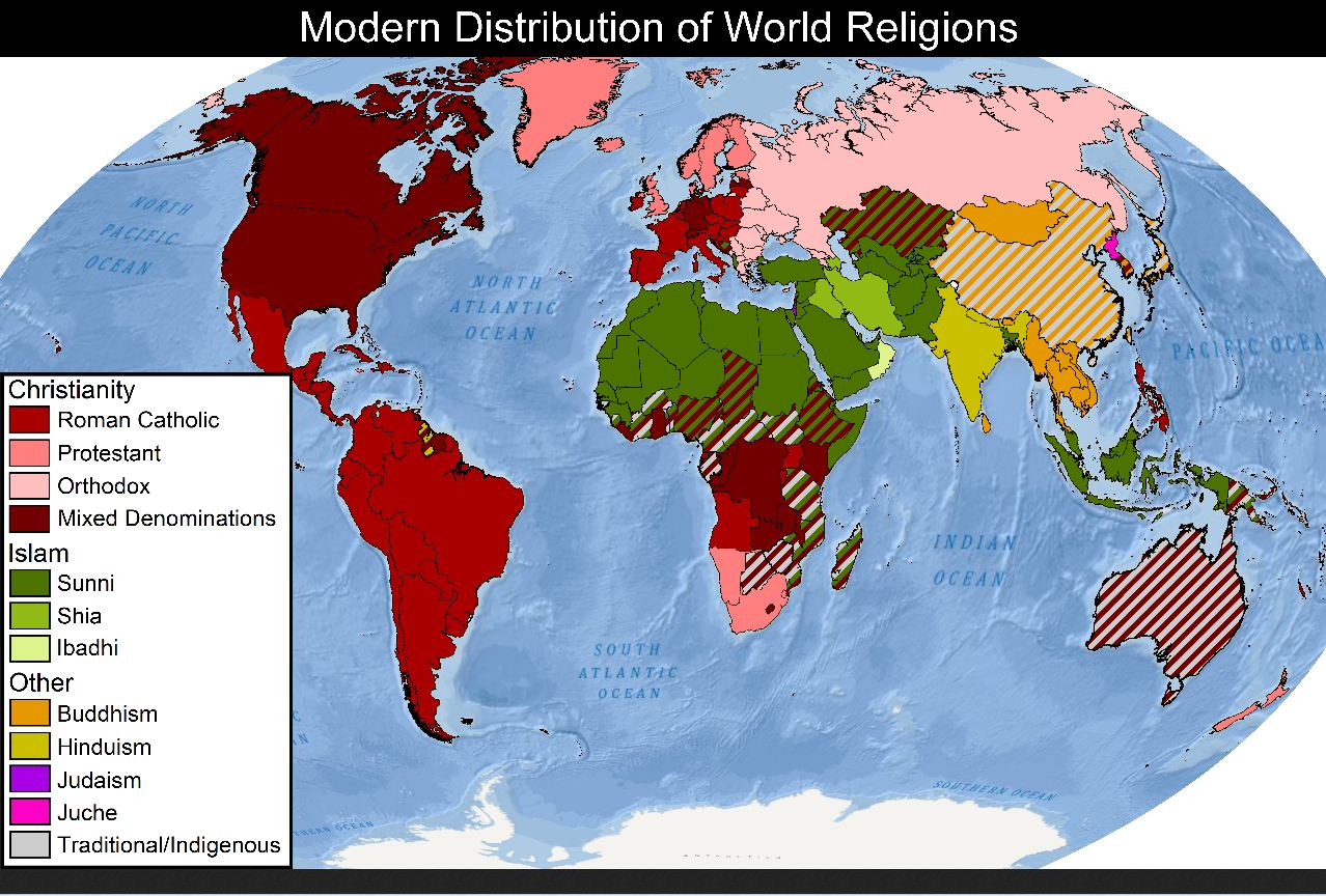 christianity world map