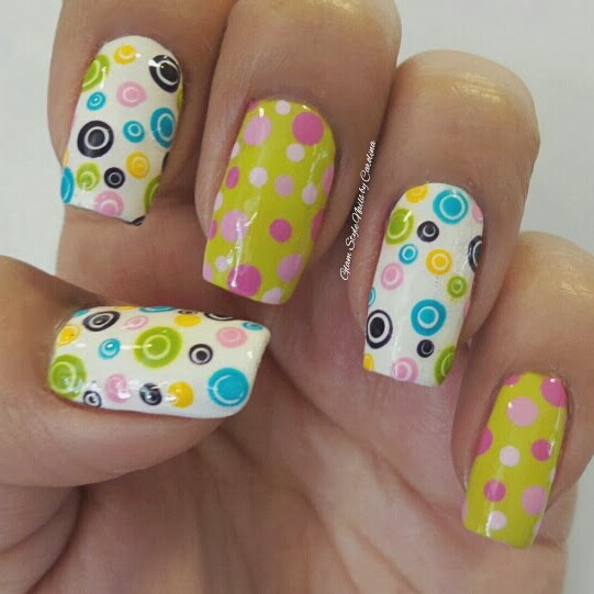 Glam Style Nails by Carolina: MY TWO IN ONE POLKA DOTS MANI