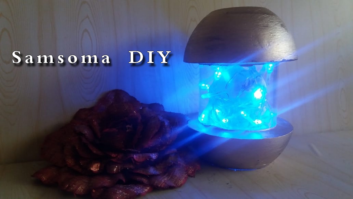 أعمال يدوية صنع ديكور أباجورة مميزة بالاسمنت // DIY Concrete Lamp أعمال يدوية صنع ديكور أباجورة مميزة بالاسمنت // DIY Concrete Lamp