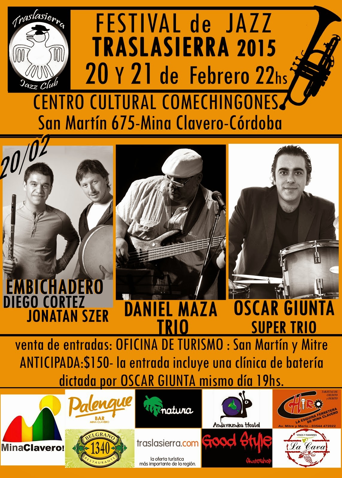 FESTIVAL de JAZZ TRASLASIERRA 20/02 22HS