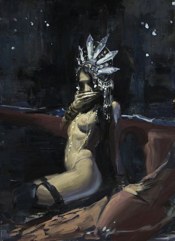 Nadezda twistedmatter pinturas a óleo renascentista sensual realista sombria mulheres nuas