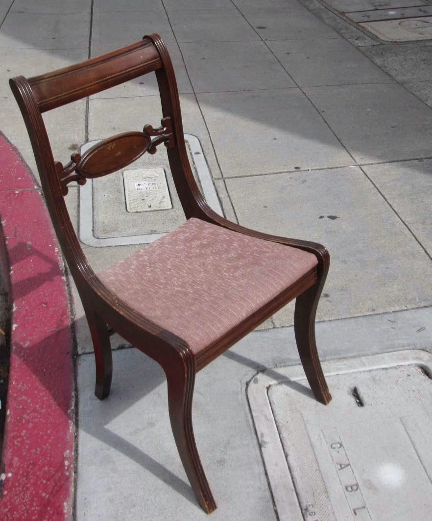 UHURU FURNITURE & COLLECTIBLES SOLD Vintage Armless Chair 25