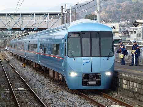 小田急ロマンスカーMSE60000形御殿場線試運転　松田駅