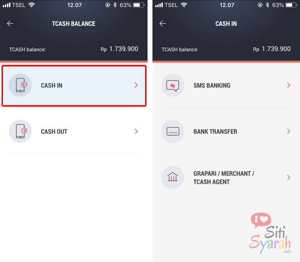 cara isi saldo tcash telkomsel