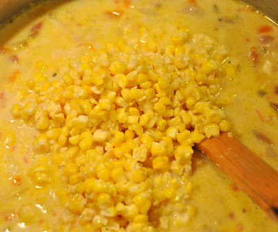 Mexican corn and chicken chowder with corn