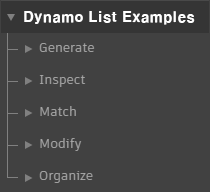 Dynamo List Usage Examples