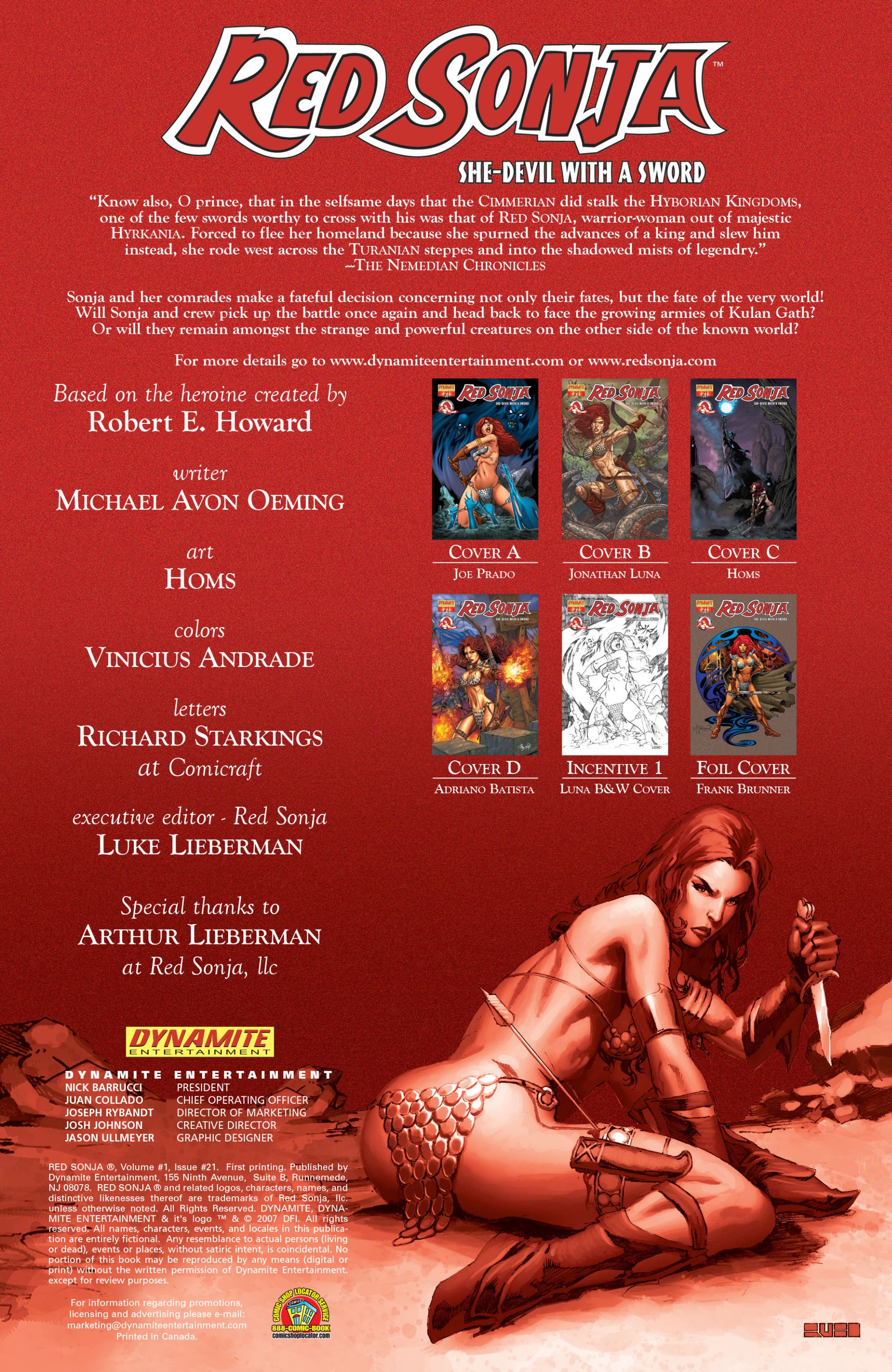 Read online Red Sonja (2005) comic -  Issue #21 - 2