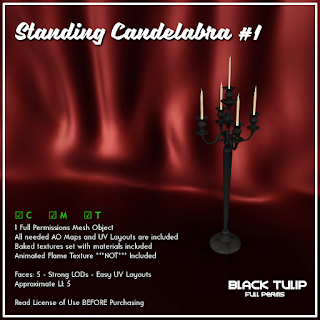 [Black Tulip] Mesh - Standing Candelabra #1