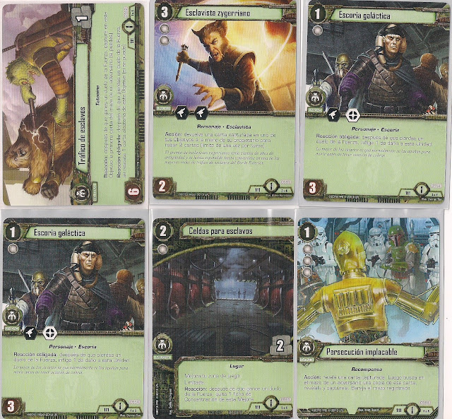 Expansión Star Wars LCG: Ciclo de Ecos de la Fuerza - Conocimiento y defensa Tráfico de esclavos