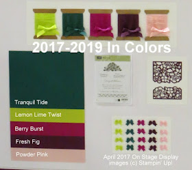 NEW! 2017-2019 Stampin' Up! In Colors -- Tranquil Tide, Lemon Lime Twist, Berry Burst, Fresh Fig, Powder Pink ~ www.juliedavison.com