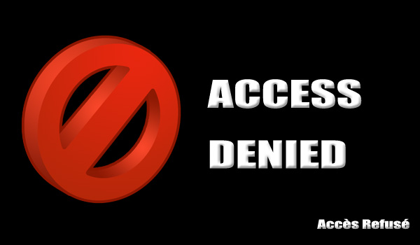 Access denied. Access is denied. Deny refuse. C access denied