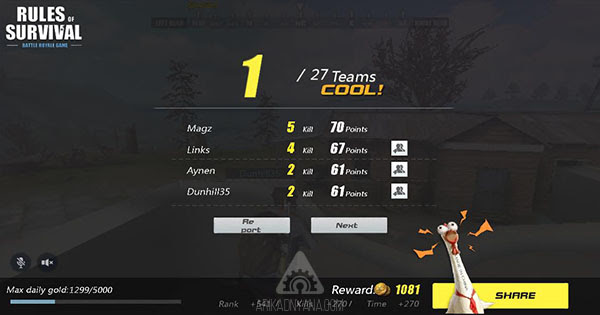 7 Tips Agar Menang di Game Rules Of Survival 90% Peringkat Pertama
