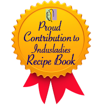 Happy that one of my recipe is selected to in the recipe book of Indusladies