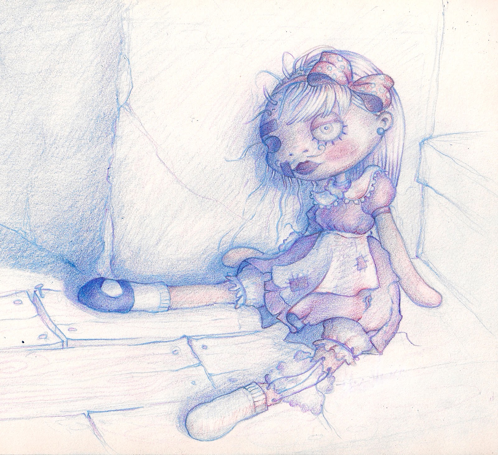Broken Baby Doll Drawing