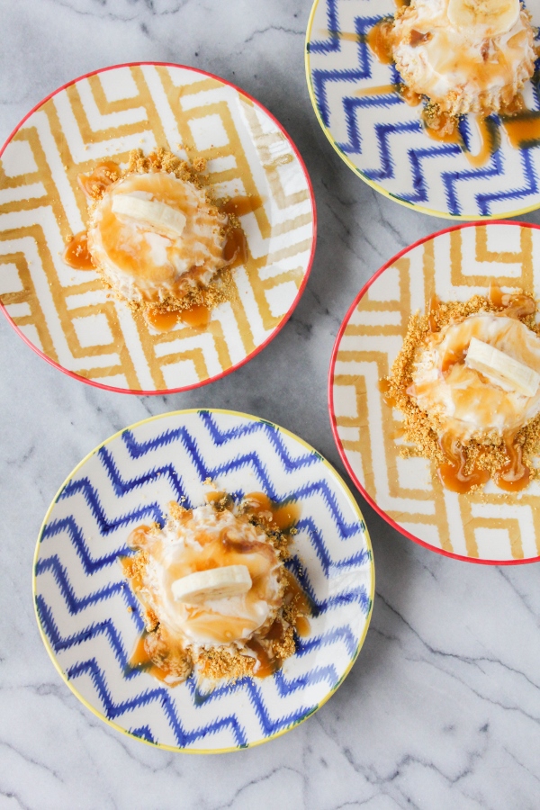 These five ingredient Bananas Foster Ice Cream Tartlets are just as delicious as they are adorable! They make a perfect dessert for birthdays, holidays, or any other special occasions.