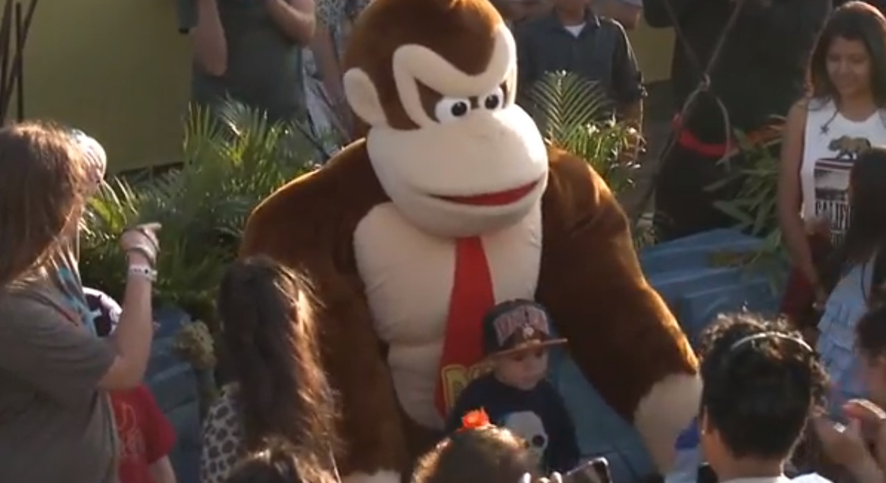 Donkey Kong aparece de surpresa e assusta presentes em evento nos
