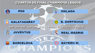 Clasificados a los Cuartos de Final Champions League 2013