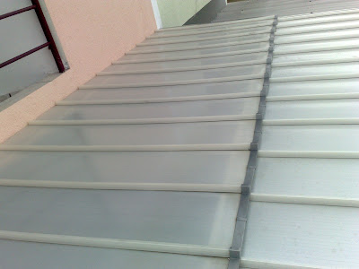 Telhas Click pérola - multi telha - transpasse de 200 mm vista lateral