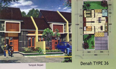 Denah Rumah Type 36 | Desain Denah Rumah Terbaru | Denah 