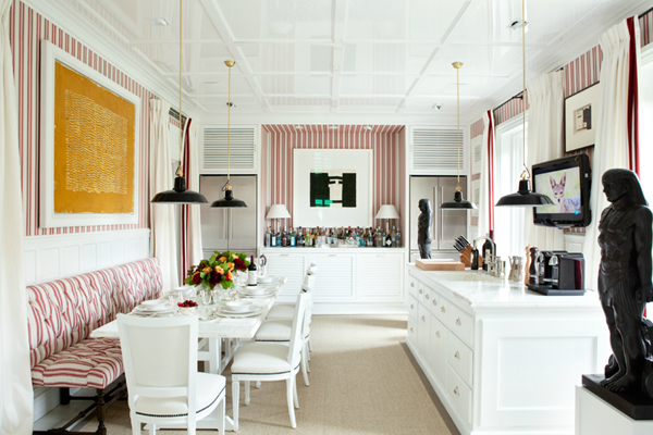 Kitchen, designed by Madrid-based designer Luis Bustamante, is an entertainer's dream.