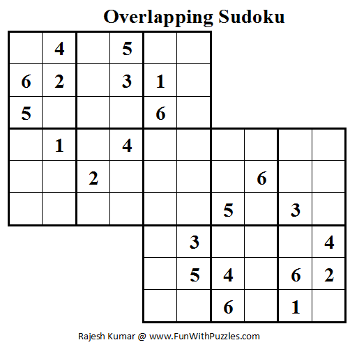 Overlapping Sudoku (Mini Sudoku Series #15)