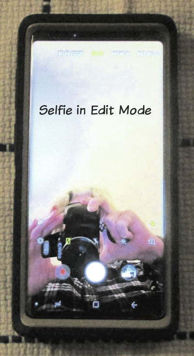 image of a cell phone showing edit screen