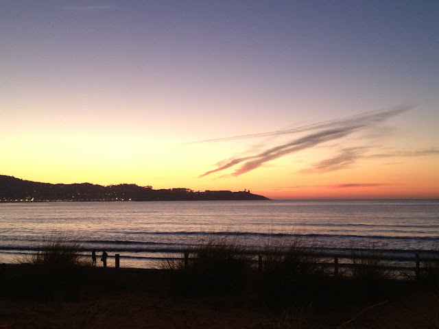 Winter sunset in Playa América Christmas weather Playa América